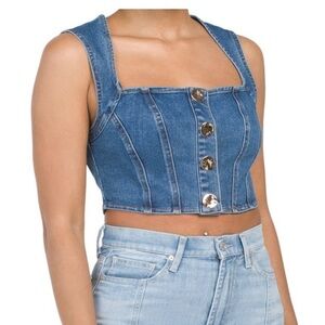 NWT House of Harlow 1960 Denim Corset Size: M